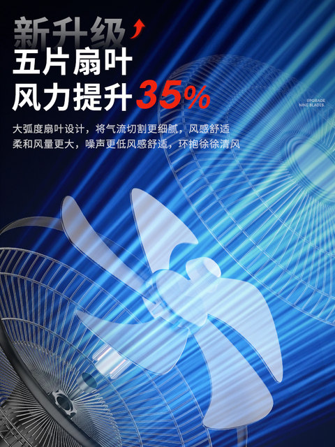 Chigo Wall-Mounted Fan, Wall-Mounted Electric Fan for Home and Restaurant, Silent Industrial-Grade Strong Wind Oscillating Remote Control Wall Fan