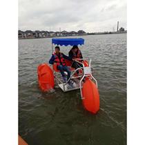 Water tricycle sightseeing car amusement boat pedal boat motorcycle pontoon car water floating inflatable boat plastic boat