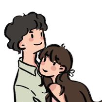 Hand-painted Avatar Custom WeChat Avatar Design Q Edition Cartoon Lovers Cartoon Couples Cartoon Characters Image LOGO