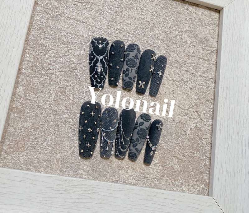 T1152 (Original) Yolo Niche Design Pure Handmade Wearable Nails