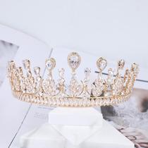 Cross-border supply zircon bridal crown light luxury fashion jewelry noble temperament elegant headwear manufacturer direct sales agency L