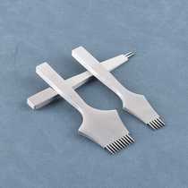 French chop oblique flat chop white steel chop handmade leather leather goods making basic punching tool non-Ling chop