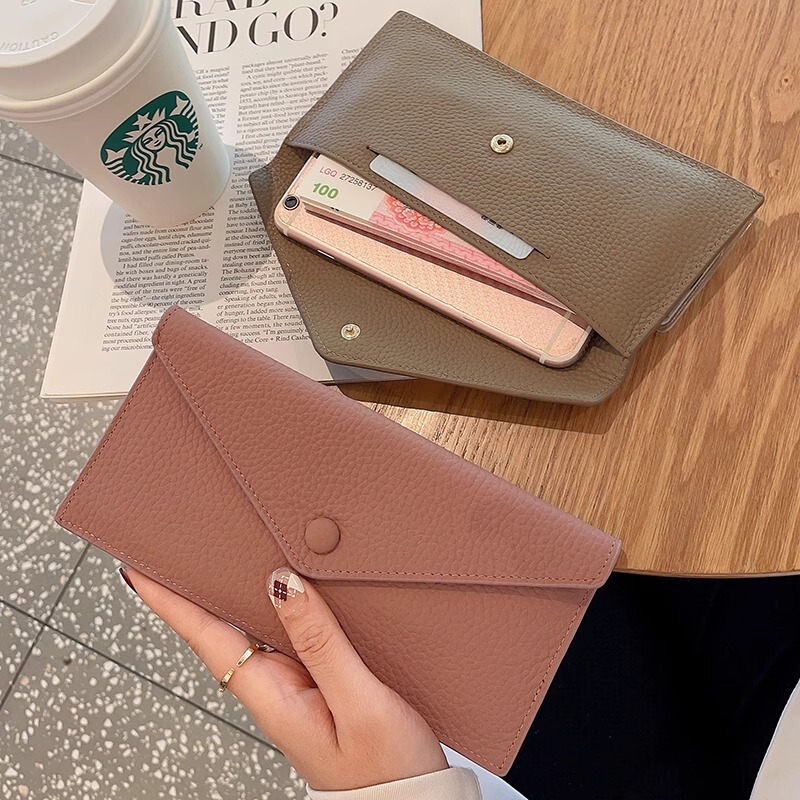 Genuine Soft Leather Long Wallet for Women, Large Capacity Wallet, 2026 New Style, Elegant Small Clutch Bag, Can Hold a Phone