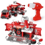 Электрический конструктор, съемная игрушечная машина, электродрель, игрушка для мальчиков, дистанционное управление, 3-6 лет