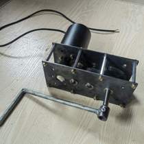 12-Charging gearbox 300 DC hydroelectric generator carbon brush lamp tile with volt hand crank permanent magnet speed increase 24