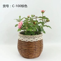 Flower baskets hand-woven flower pots flower baskets flower arrangements succulent flower baskets