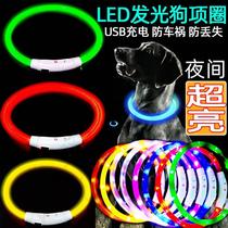 Pet Neck Reared Light Pooch Nighttime Walk Dog Light Big Small Dog Anti Walk Loss Safety Neck Ring