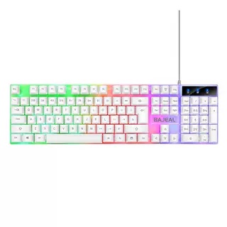Bajeal K35 Wired USB Home Office Business Backlit Keyboard Floating Mechanical Feel Rainbow Lighting
