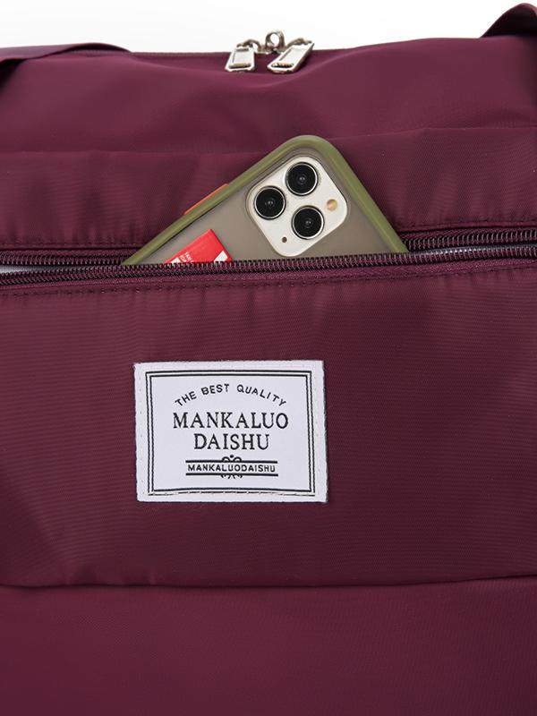 Folding Luggage Bag with Wheels, Universal Wheels, Can Be Carried as a Backpack, with a Pull Rod, Travel Bag, Gym Bag