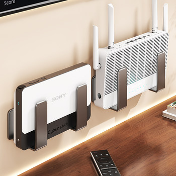 Router Placement Rack, No-Drill Wifi Storage Rack, Wall-Mounted Set-Top Box Bracket, Household Power Strip Holder