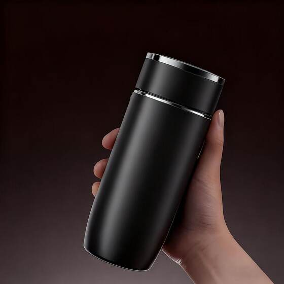 Fuguang Insulated Cup for Men, Large Capacity 316L Steel, One-Button Open Lid, 2025 New Model Tea Infuser Cup, Business Style Oval Cup
