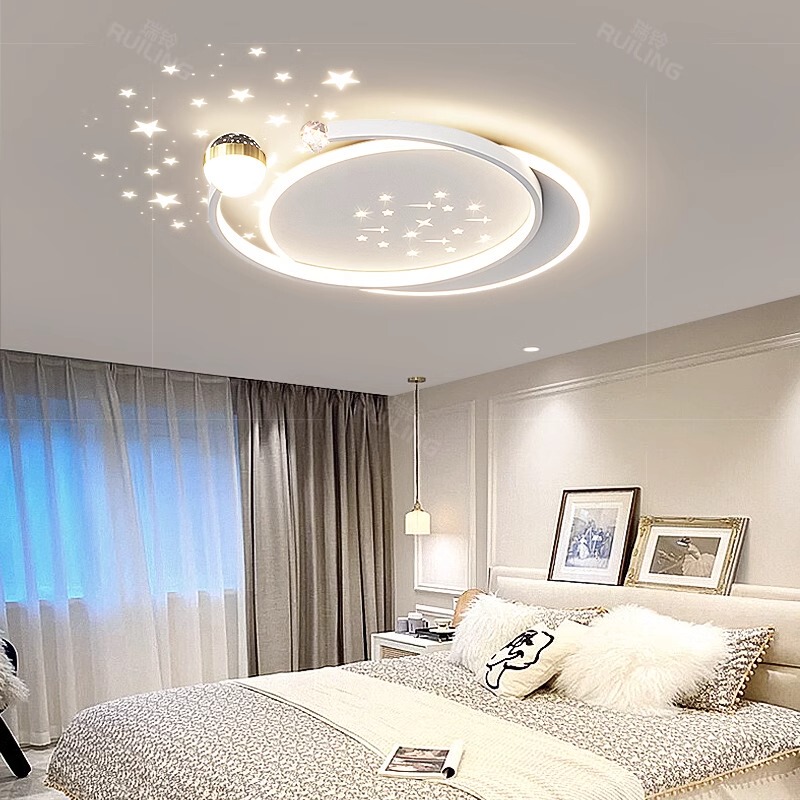Bedroom Lamp Modern Minimalist Ceiling Lamp 2026 New Eye-Protecting Starry Sky Master Bedroom Lamp Warm and Romantic Room Lamp Bedroom Lamp Modern Minimalist Ceiling Lamp 2026 New Eye-Protecting Starry Sky Master Bedroom Lamp Warm and Romantic Room Lamp
