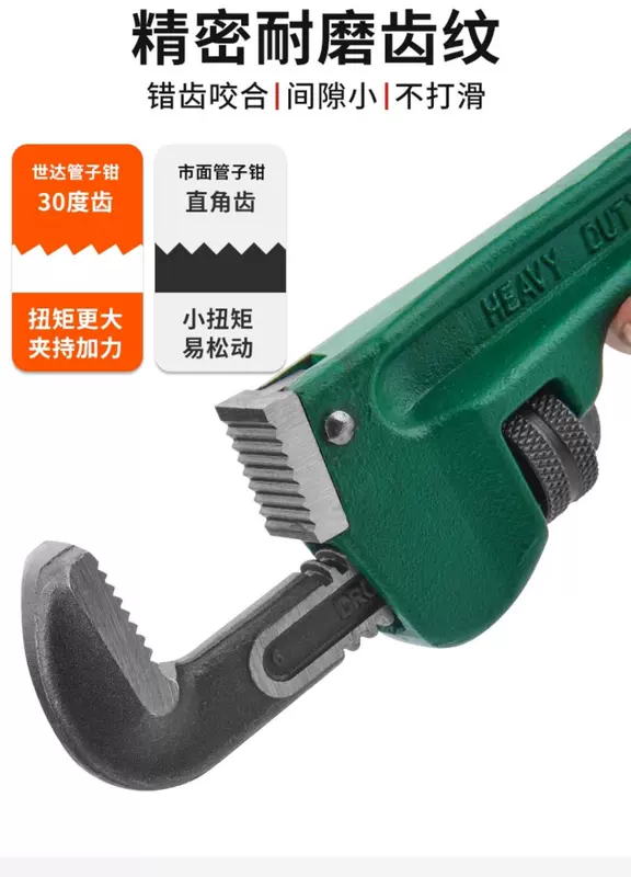 SATA Kìm Ống Nước Cờ Lê Đa Năng Cấp Công Nghiệp Lớn Mở Họng Caliper Sàn Nước Làm Nóng Đặc Biệt Dụng Cụ Gia Đình cờ lê tròng