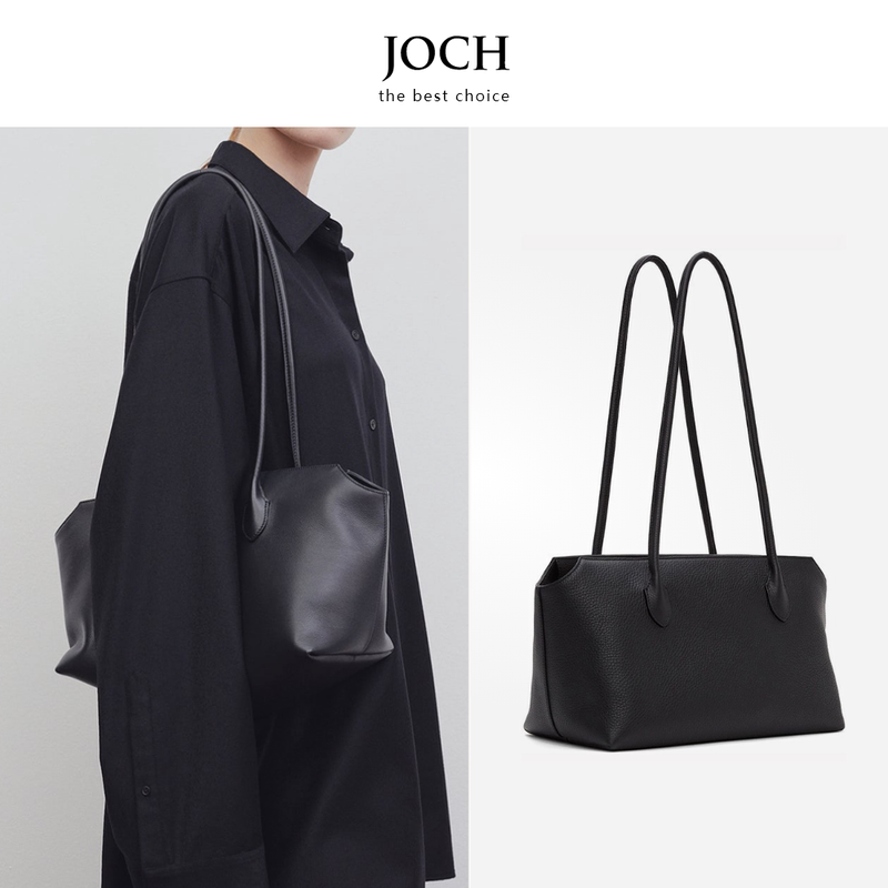 Joch Full-Grain Leather Soft and Delicate First-Layer Cowhide Terrasse Underarm Bag Shoulder Bag Minimalist Style Tote Bag