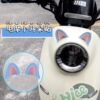 Electric car helmet cat ears cute internet celebrity decorative stickers