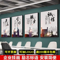 Corporate Culture Office Decorative Painting Company Culture Wall Conference Room Hanging Painting Inspirational Slogan Corridor Wall Mural