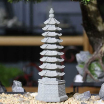 Good stock YA8O national wind landscape small stone pavilion pendulum piece gardening flower bonsai building scenery Wenchang Tower small pavilion decorated with small