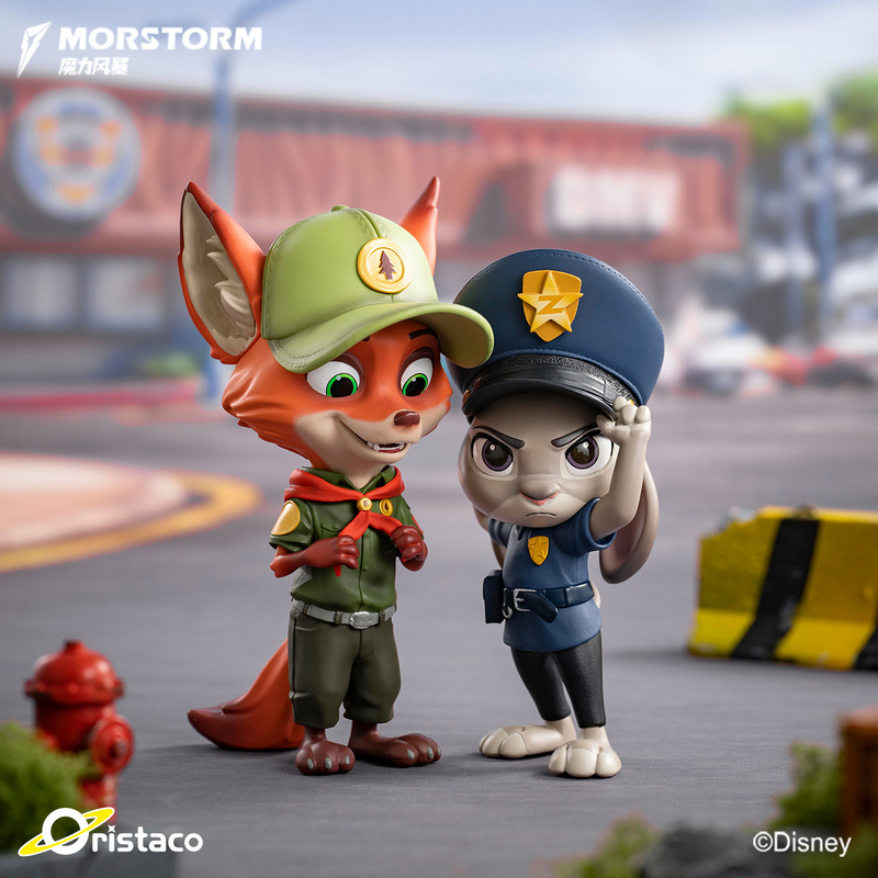 Morstorm Disney Zootopia Police Officer Judy Red Scarf Nick Trendy Toy Figurine Gift