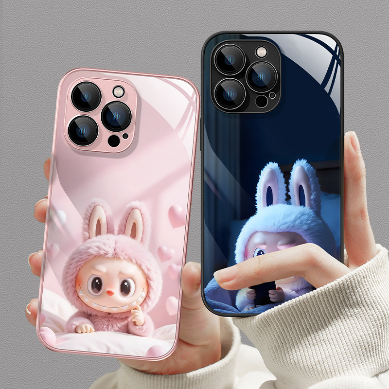 Подходит для чехла для мобильного телефона Apple iPhone16e, защитного чехла 15promax, стекла labubu 14plus, милого 12 розового ip11, кукольного мультфильма xr, охлаждения 6s третьего поколения 7se2. Изображение 1