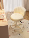German Cream-Style Makeup Chair, Home Chair with Backrest, Dressing Table, Girls' Bedroom, Adjustable Swivel Chair, Manicure Stool with Wheels