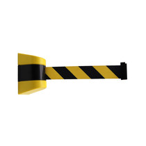 Licai plastic wall-mounted cordon yellow and black shell yellow and black with wall-mounted isolation belt telescopic belt queue 10 meters