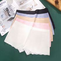 Womens boxer briefs womens ice silk seamless anti-exposure safety pants light soft and breathable for student girls