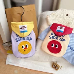 Cute Hooded Sweatshirt Autumn and Winter Pet Clothing Dog and Cat Clothes Trendy Cool Warm Fleece Clothes Teddy Bichon