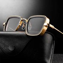 2022 Vintage Steampunk Metal Sunglasses Men Retro Square Eye