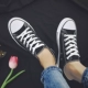 Giày mùa thu 2018 mới giày nam phiên bản Hàn Quốc của giày đế xuồng hoang dã dành cho sinh viên giày xu hướng màu đen và trắng