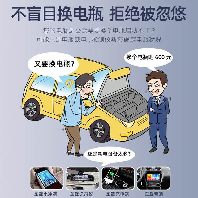 Huinong Automobile Battery Detector Electric Vehicle Battery Detector 12v24v Battery Life Internal Resistance Tester