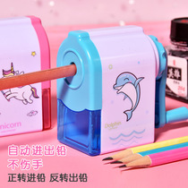 Automatic lead feed pencil sharpener cartoon pencil sharpener primary school student pencil sharpener small portable automatic pencil sharpener