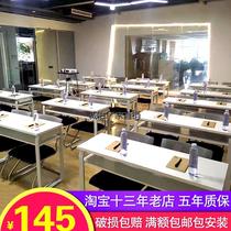 Tibet Xinjiang new educational institution folding training table and chair long table student tutoring class double