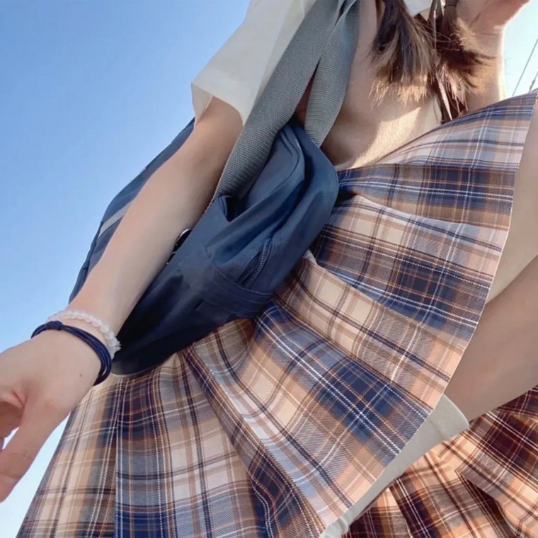 Bear's skirt genuine jk uniform skirt summer Japanese school for a full set of original JK plaid skirt short skirt suit skirt