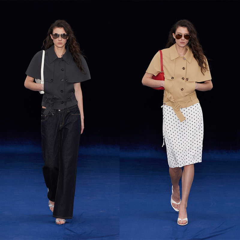 Randpickee |   Random Series - Detachable Cape, Two-Way Wear Short Trench Coat