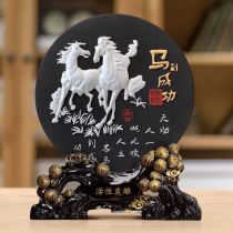 Set Riyrhyme activated charcoal engraving handicraft Qiao relocating new residence Gift Carbon Sculpture bookcase Wine Cabinet TV Cabinet Living-room