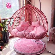 Hanging basket rattan chair indoor hanging chair single and double balcony swing internet celebrity birds nest cradle chair lazy home hammock rocking chair