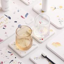 Diatom mud water coaster washbasin absorbent mat diatomaceous earth insulation mat bathroom soap holder quick-drying soap