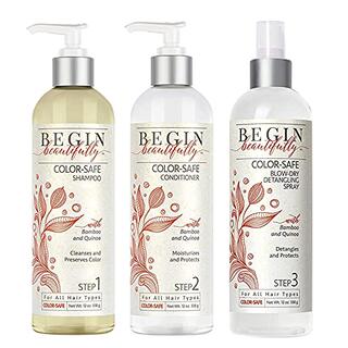 Internet celebrity Begin Beautifully Color-Safe Shampoo Conditioner and Bl