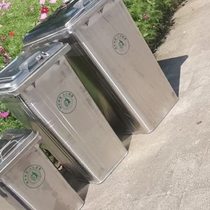 120L Iron Trash Can Outdoor Community Metal Sorting Peel Bin Trailer Stainless Steel 240L Trash Can Manufacturer