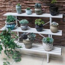 Stainless steel flower stand multi-layer simple and combinable stepped floor-to-ceiling balcony flower stand succulent flower stand outdoor flower stand