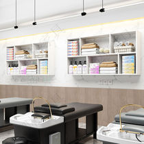 Barber shop hairdresser wooden household towel cabinet towel storage cabinet beauty salon bathing center hair salon spot