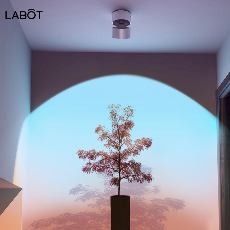 Trendy Sunset Light That Never Sets, Recessed Home Entryway Ambient Light, Surface-Mounted Bedroom Wall Washer Light, Dawn Blue Spotlight