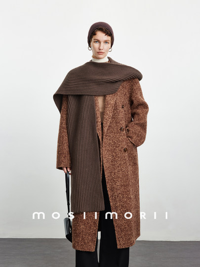 Mosiimorii Solid Color Sheep Wool Women's Autumn/Winter 2025 New Scarf Hat Shawl