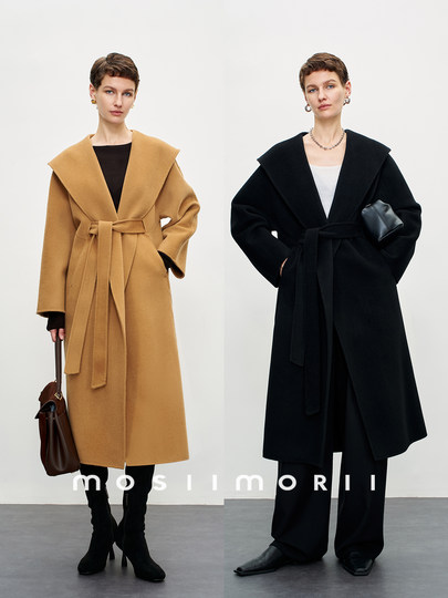 Les Winery MOSIIMORII abrigo de lana para mujer abrigo de lana de doble cara invierno 2025 nuevo abrigo de longitud media