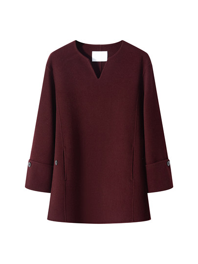 MOSIIMORII【沐光之域】冬季短款大衣女2025新款绵羊毛双面呢外套