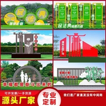 Stainless steel spiritual fortress guide sign floor guide sign sign parking lot real estate guide sign customization