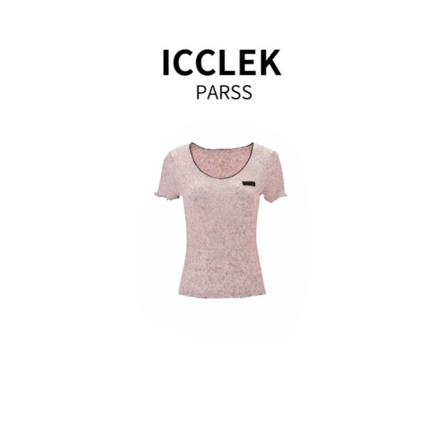 Icclek Parss New Summer Style Fashionable and Simple Slimming Top with a Sense of Design and Age-Reducing Knitwear-5632