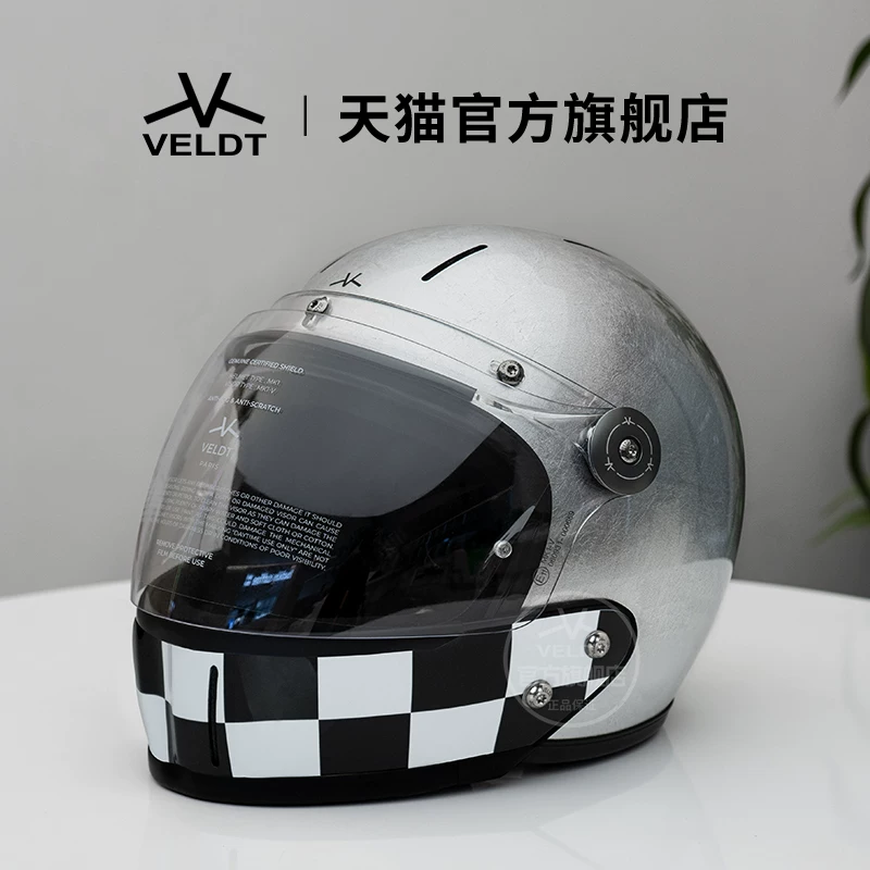 Карбоновый ретро-шлем VELDT подходит для мотоциклов с полной защитой Triumph Harley, комбинированный шлем Velт
