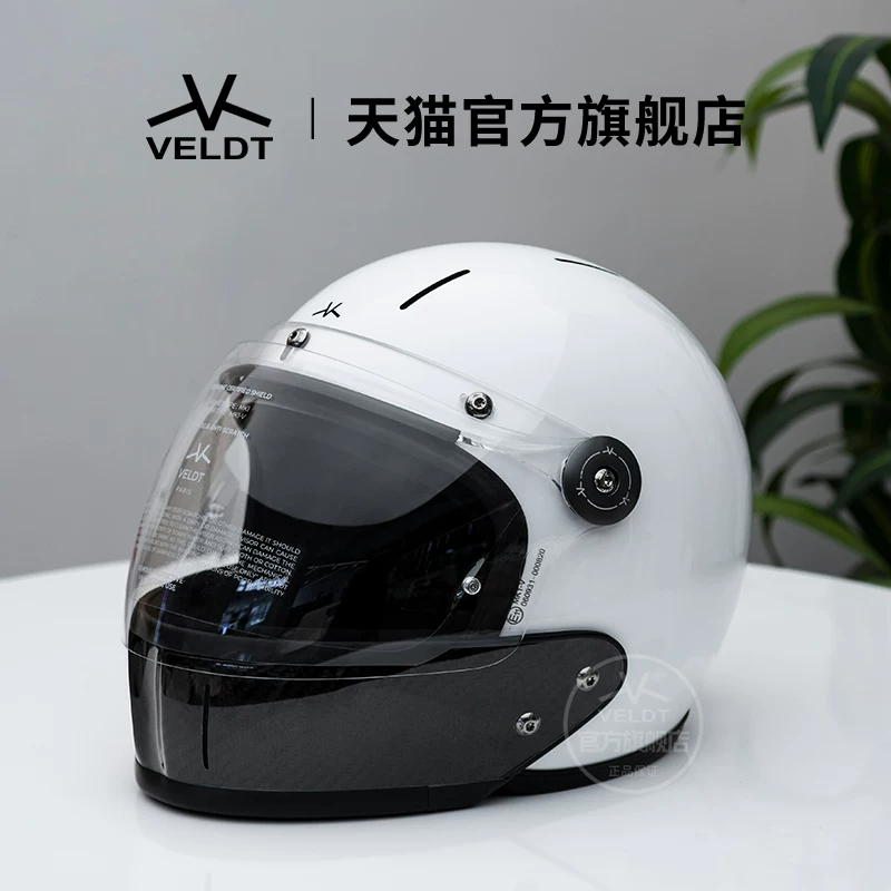 Карбоновый ретро-шлем VELDT подходит для мотоциклов с полной защитой Triumph Harley, комбинированный шлем Velт