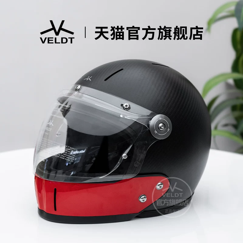 Карбоновый ретро-шлем VELDT подходит для мотоциклов с полной защитой Triumph Harley, комбинированный шлем Velт